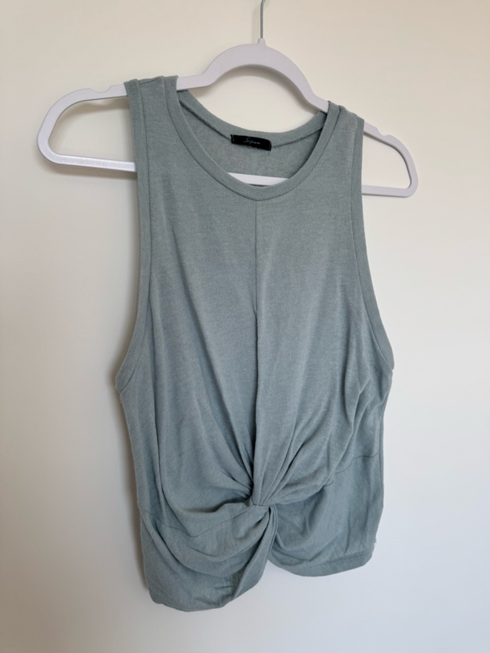 Soprano Sleeveless Twist-Front Tank Top